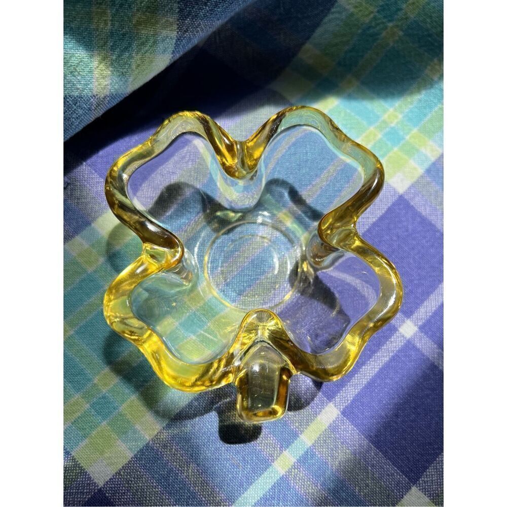 Vintage Shamrock Glass Bowl